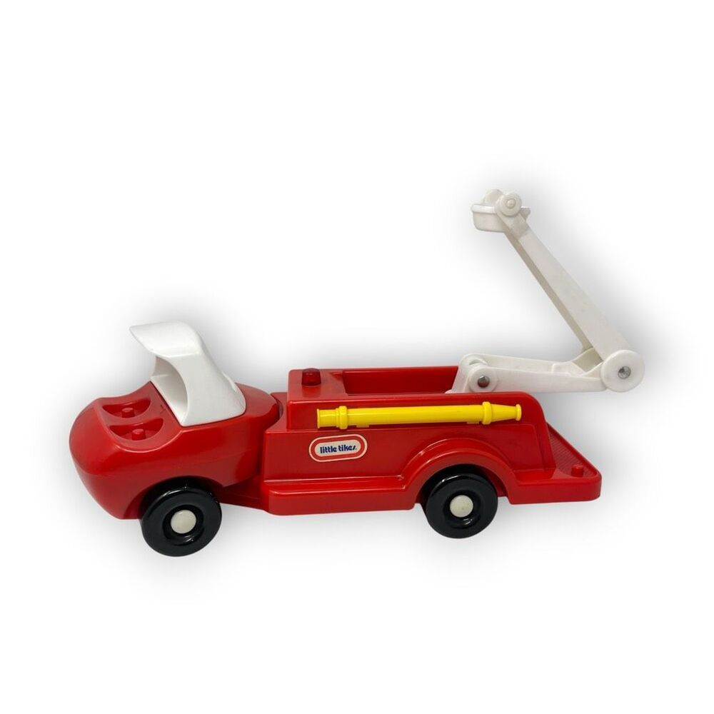 Little Tikes Toddle Tots Red White Fire Truck Fire Engine Vintage Toy USA Made
